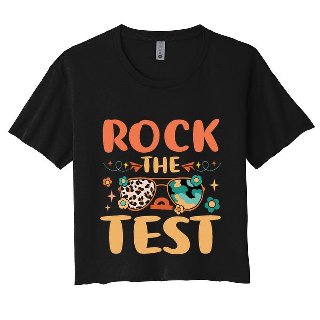 Rock The Test Dont Stress Testing Day Teachers Students Crop Top