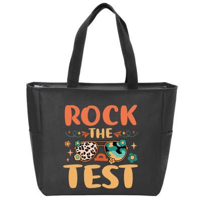 Rock The Test Dont Stress Testing Day Teachers Students Zip Tote Bag