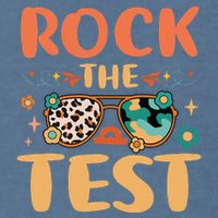 Rock The Test Dont Stress Testing Day Teachers Students Garment-Dyed Sweatshirt