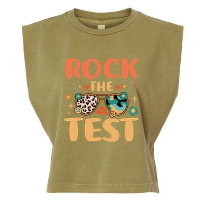 Rock The Test Dont Stress Testing Day Teachers Students Garment-Dyed Women's Muscle Tee