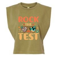 Rock The Test Dont Stress Testing Day Teachers Students Garment-Dyed Women's Muscle Tee