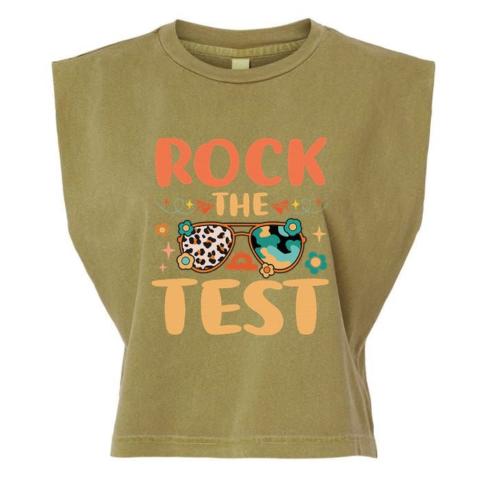Rock The Test Dont Stress Testing Day Teachers Students Garment-Dyed Women's Muscle Tee