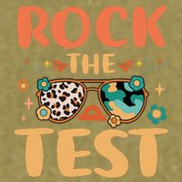 Rock The Test Dont Stress Testing Day Teachers Students Garment-Dyed Women's Muscle Tee