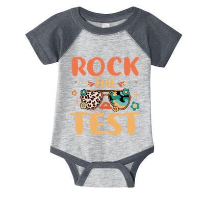 Rock The Test Dont Stress Testing Day Teachers Students Infant Baby Jersey Bodysuit