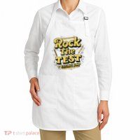 Rock The Test Retro Motivational Teacher Student Apron