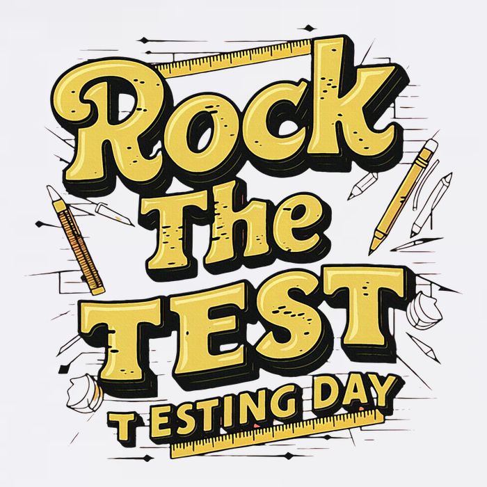 Rock The Test Retro Motivational Teacher Student Sweatshirt
