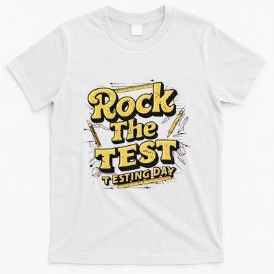 Rock The Test Retro Motivational Teacher Student T-Shirt