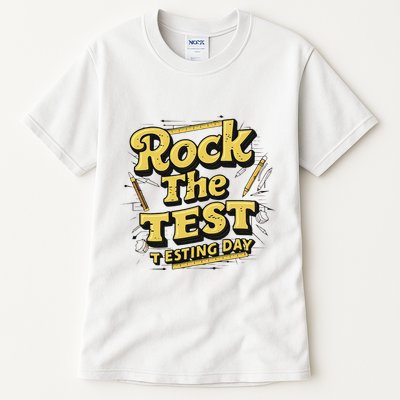 Rock The Test Retro Motivational Teacher Student Tall T-Shirt