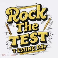 Rock The Test Retro Motivational Teacher Student Tall T-Shirt