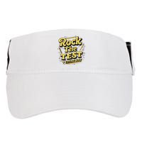 Rock The Test Retro Motivational Teacher Student Adult Drive Performance Visor