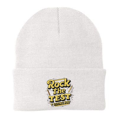 Rock The Test Retro Motivational Teacher Student Beanie