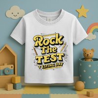 Rock The Test Retro Motivational Teacher Student Toddler T-Shirt