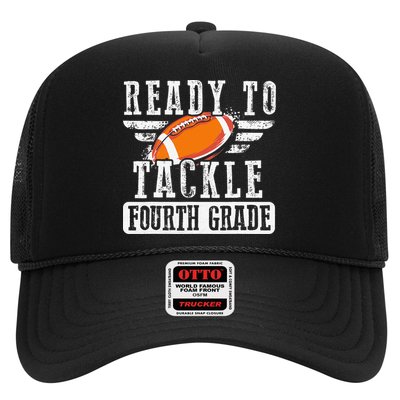 Ready To Tackle Fourth Grade Football Ball Back To School Trucker Hat