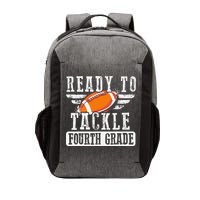 Ready To Tackle Fourth Grade Football Ball Back To School Vector Backpack
