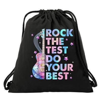 Rock The Test Do Your Best Testing Day Teachers Students Drawstring Bag