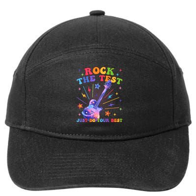Rock The Test Testing Day Teacher Student Just Do Your Best 7-Panel Snapback Hat