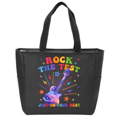 Rock The Test Testing Day Teacher Student Just Do Your Best Zip Tote Bag