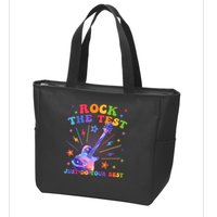Rock The Test Testing Day Teacher Student Just Do Your Best Zip Tote Bag