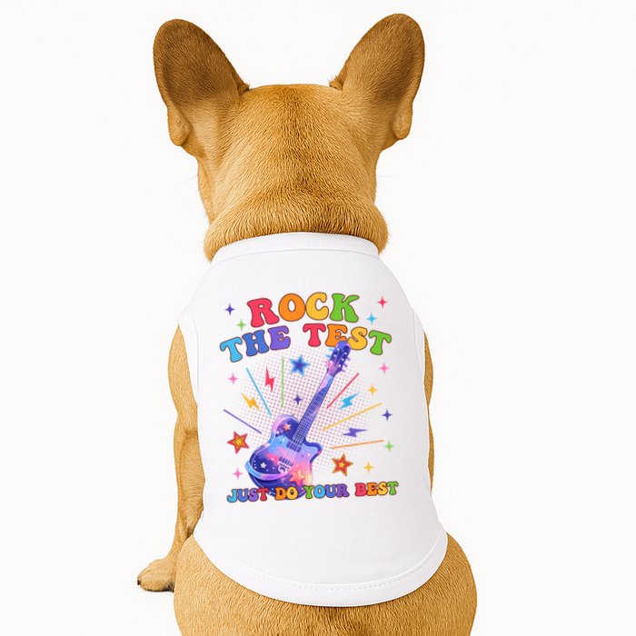 Rock The Test Testing Day Teacher Student Just Do Your Best Doggie Tank