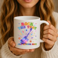 Rock The Test Testing Day Teacher Student Just Do Your Best Mug