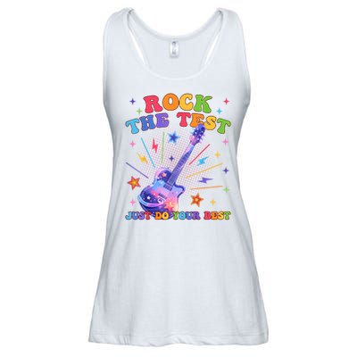 Rock The Test Testing Day Teacher Student Just Do Your Best Ladies Essential Flowy Tank