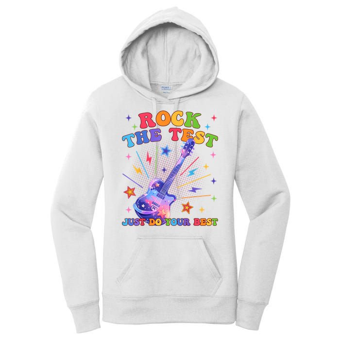 Rock The Test Testing Day Teacher Student Just Do Your Best Women's Pullover Hoodie