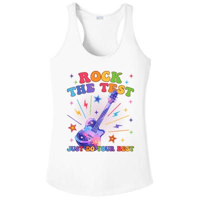 Rock The Test Testing Day Teacher Student Just Do Your Best Ladies PosiCharge Competitor Racerback Tank