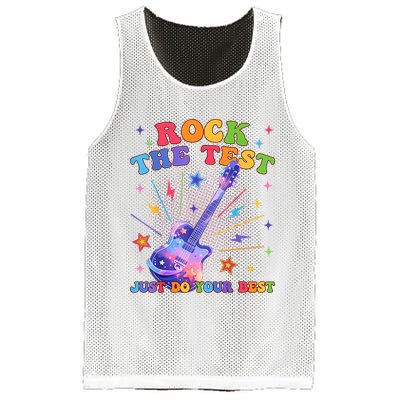 Rock The Test Testing Day Teacher Student Just Do Your Best Mesh Reversible Basketball Jersey Tank