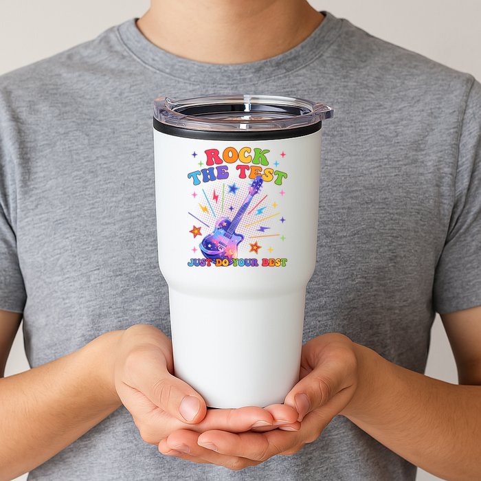 Rock The Test Testing Day Teacher Student Just Do Your Best Tumbler