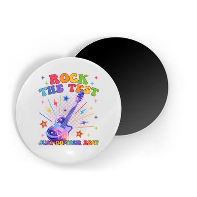 Rock The Test Testing Day Teacher Student Just Do Your Best Magnet