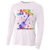 Rock The Test Testing Day Teacher Student Just Do Your Best Cooling Performance Long Sleeve Crew