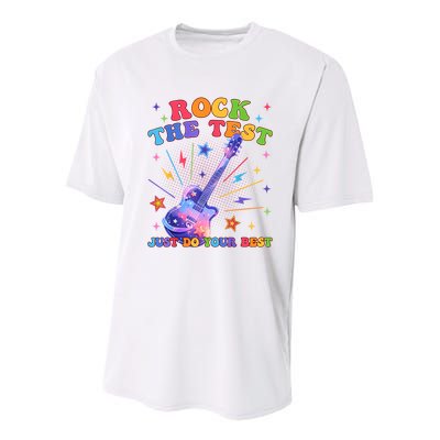 Rock The Test Testing Day Teacher Student Just Do Your Best Youth Performance Sprint T-Shirt