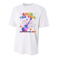 Rock The Test Testing Day Teacher Student Just Do Your Best Youth Performance Sprint T-Shirt