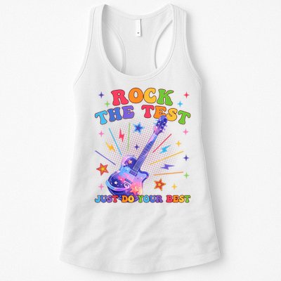 Rock The Test Testing Day Teacher Student Just Do Your Best Womens Tank Top