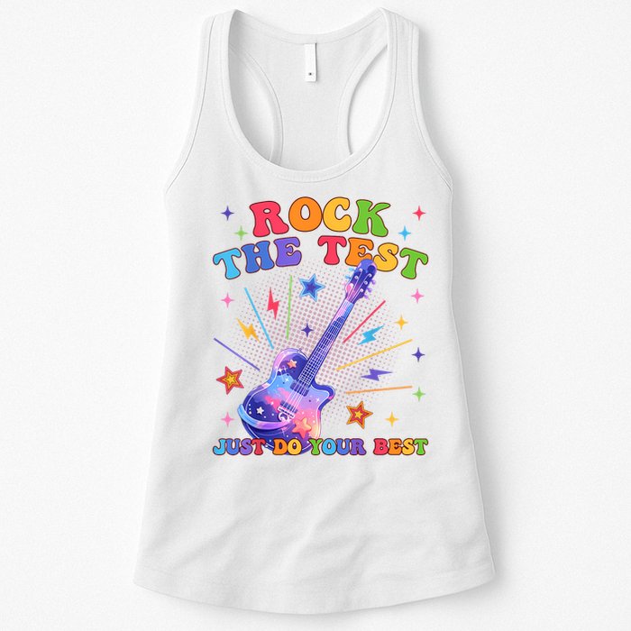 Rock The Test Testing Day Teacher Student Just Do Your Best Womens Tank Top