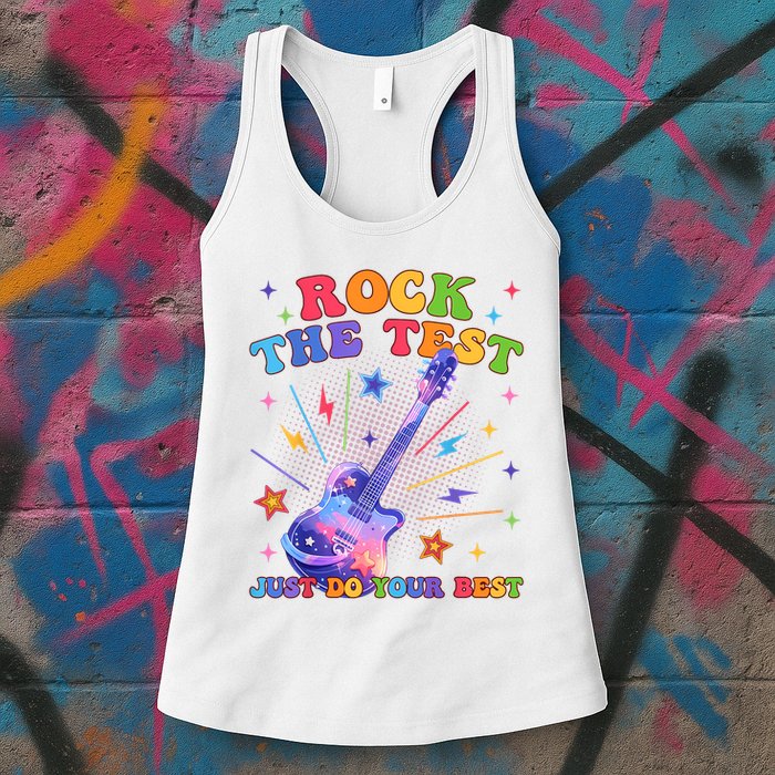Rock The Test Testing Day Teacher Student Just Do Your Best Womens Tank Top