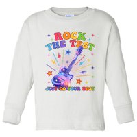 Rock The Test Testing Day Teacher Student Just Do Your Best Toddler Long Sleeve Shirt