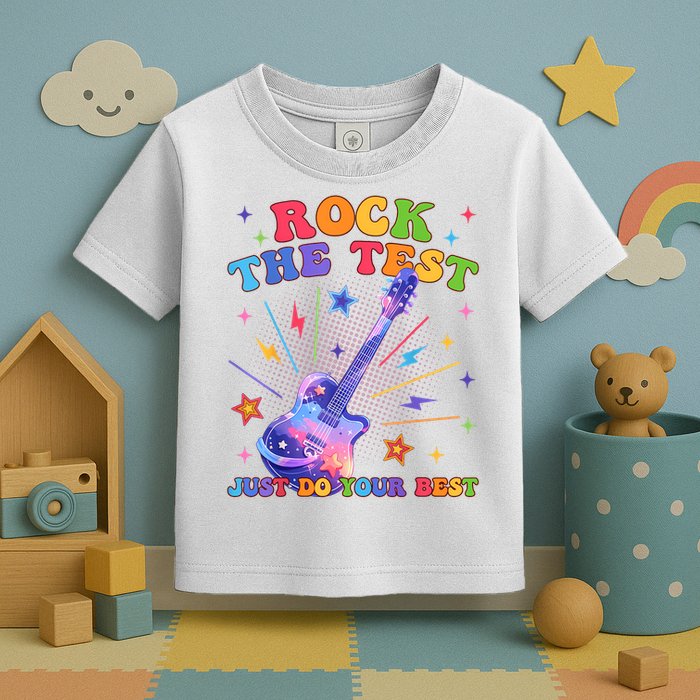Rock The Test Testing Day Teacher Student Just Do Your Best Toddler T-Shirt