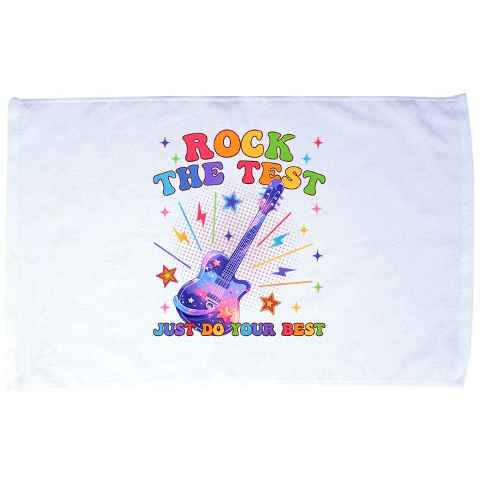 Rock The Test Testing Day Teacher Student Just Do Your Best Microfiber Hand Towel