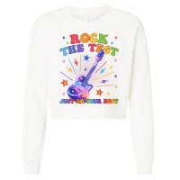 Rock The Test Testing Day Teacher Student Just Do Your Best Cropped Pullover Crew