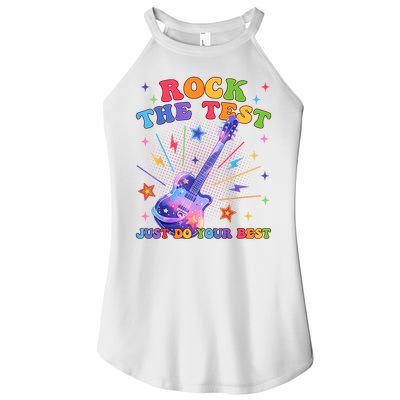 Rock The Test Testing Day Teacher Student Just Do Your Best Women's Perfect Tri Rocker Tank