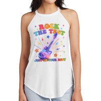 Rock The Test Testing Day Teacher Student Just Do Your Best Women's Perfect Tri Rocker Tank