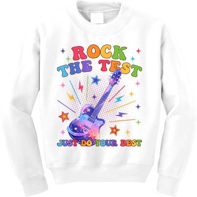 Rock The Test Testing Day Teacher Student Just Do Your Best Kids Sweatshirt
