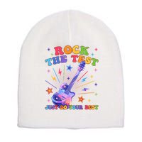 Rock The Test Testing Day Teacher Student Just Do Your Best Short Acrylic Beanie