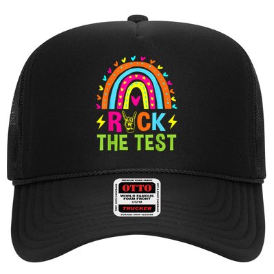 Rock The Test Rainbow Testing Day Motivational Teacher Trucker Hat