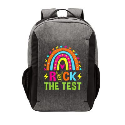 Rock The Test Rainbow Testing Day Motivational Teacher Vector Backpack