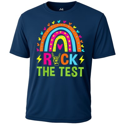 Rock The Test Rainbow Testing Day Motivational Teacher Performance Shirt