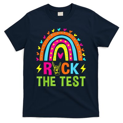 Rock The Test Rainbow Testing Day Motivational Teacher T-Shirt