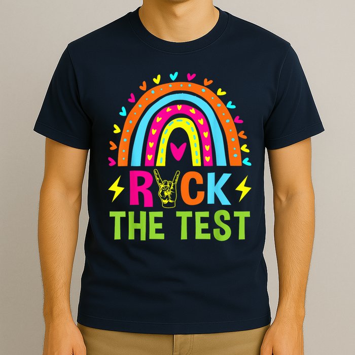 Rock The Test Rainbow Testing Day Motivational Teacher T-Shirt