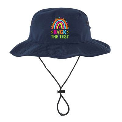 Rock The Test Rainbow Testing Day Motivational Teacher Bucket Hat